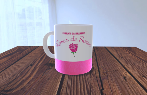 Caneca Glitter Rosa - Rosas de Saron