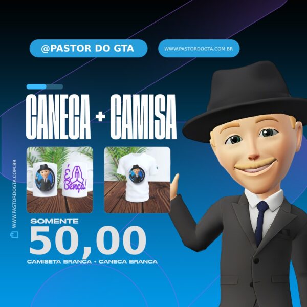 PROMOÇÃO CAMISETA + CANECA
